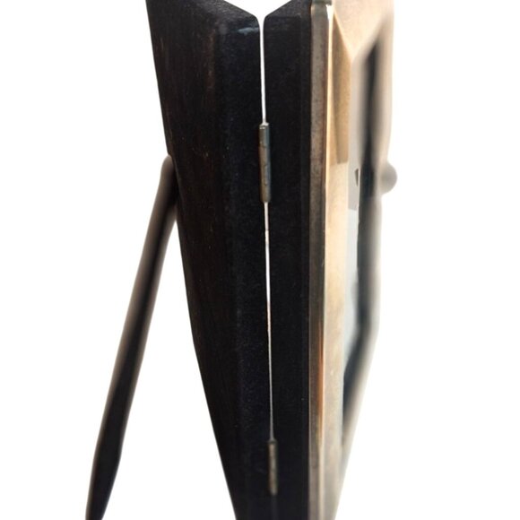 Vintage Silver Tone Picture Frame 5"x7" Hinged Back Stand Classic Home Decor - Picture 15 of 15